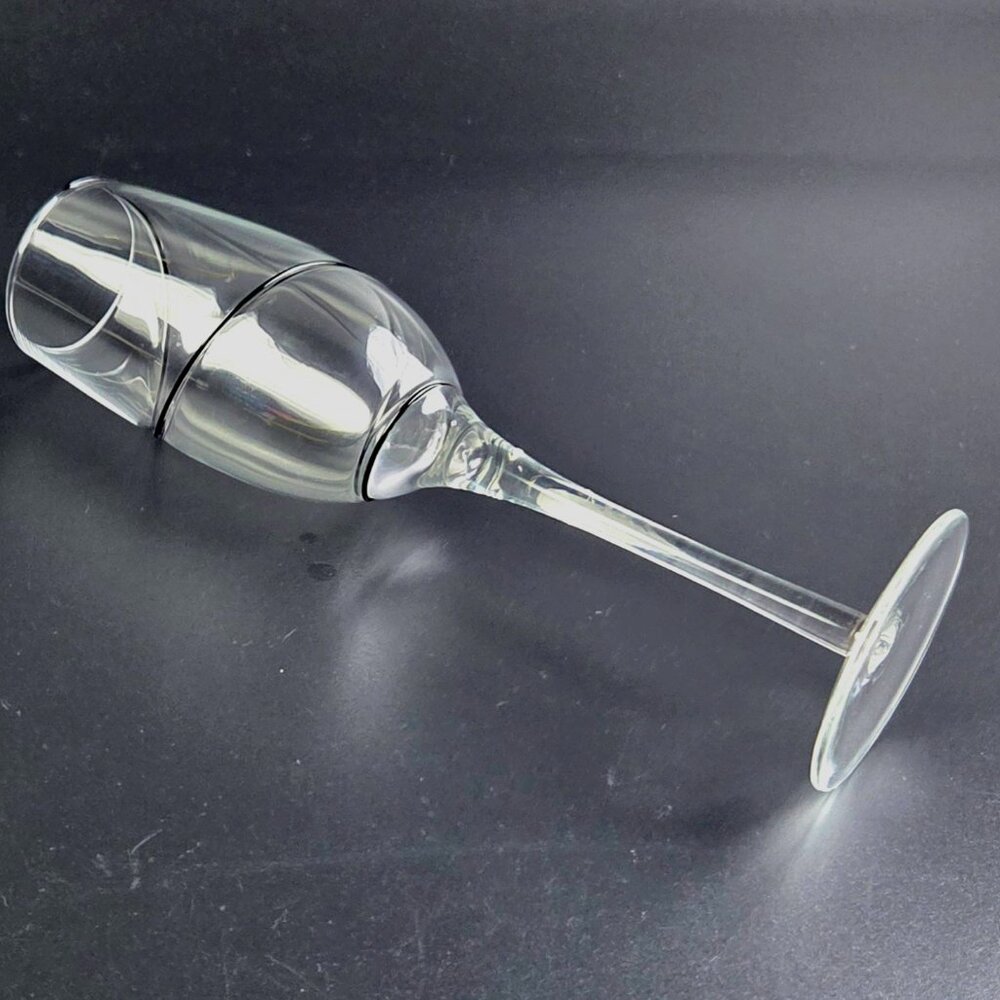 Vintage Black Line Champagne Flute – Single - 9" Tall
